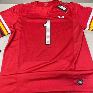 Maryland Terrapins NCAA Under Armour Red Jersey.